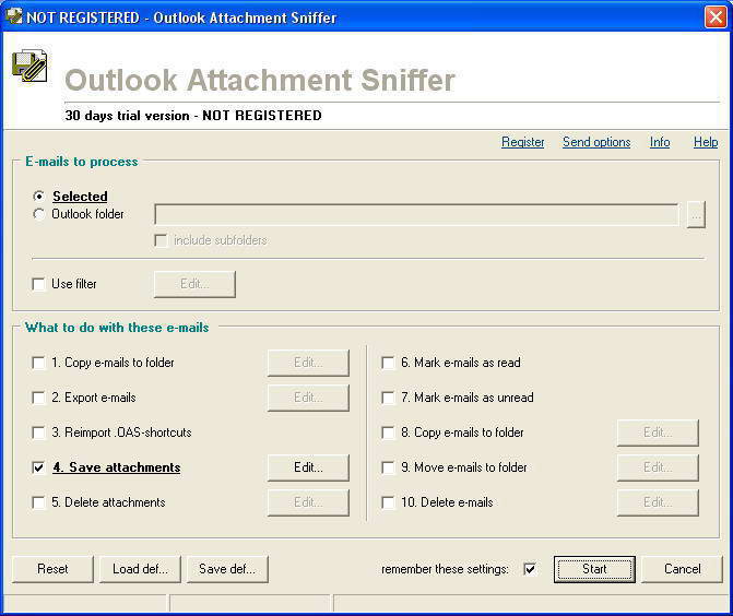 Outlook Attachment Sniffer