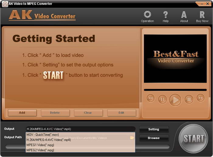 AK Video to MPEG Converter