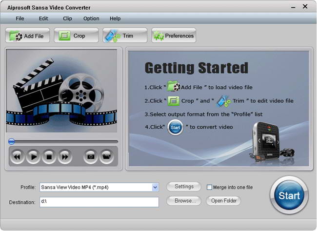 Aiprosoft Sansa Video Converter