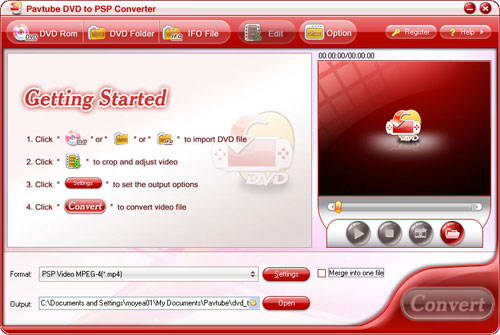 Pavtube DVD to PSP Converter