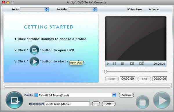 Ainsoft DVD to AVI Converter for Mac