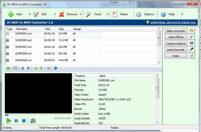 2C MOV to MOV Converter