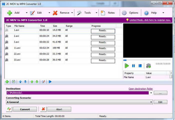 2C MOV to MP4 Converter