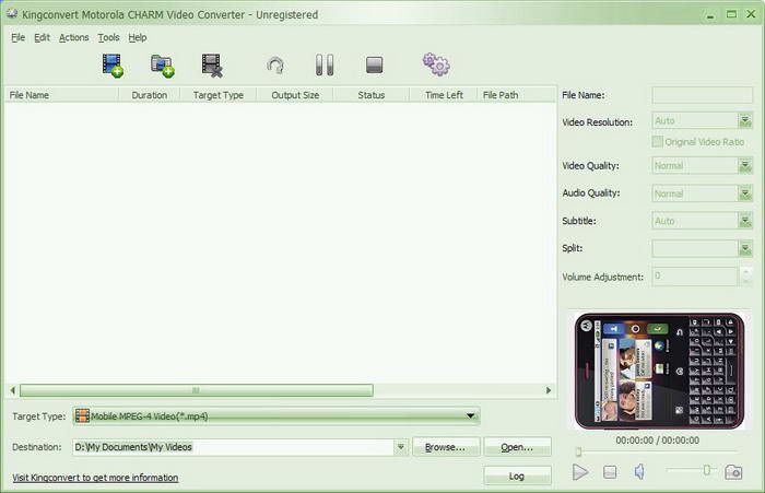 Kingconvert Motorola CHARM Video Converter