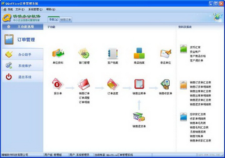 QQoffice订单管理系统