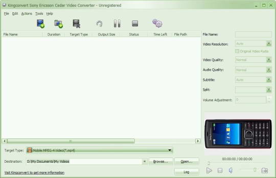 KingConvert Sony Ericsson Cedar Video Converter