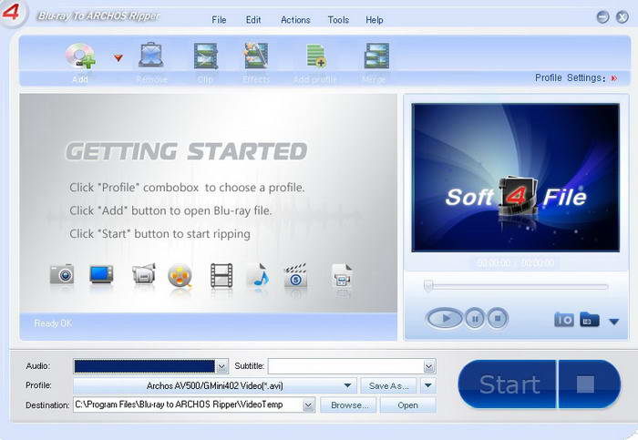 Soft4file Blu-ray to ARCHOS Ripper