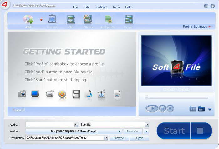 Soft4File DVD to PC Ripper