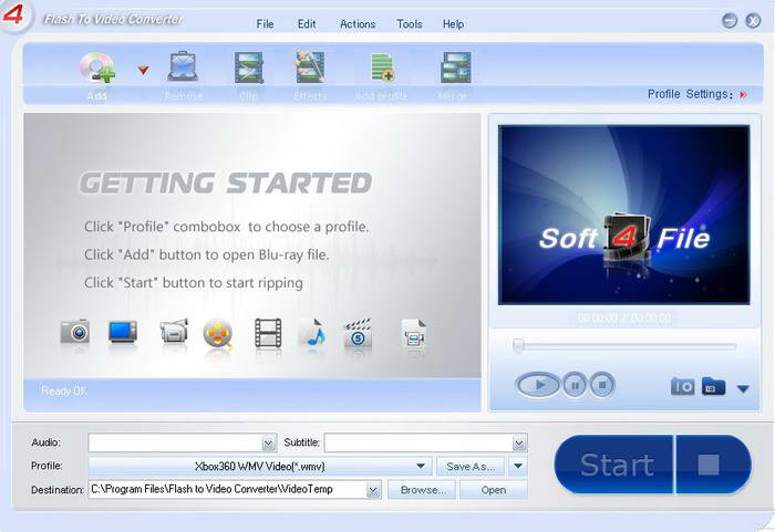 Soft4File Flash to Video Converter