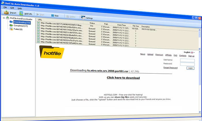 HotFile AutoDownloader