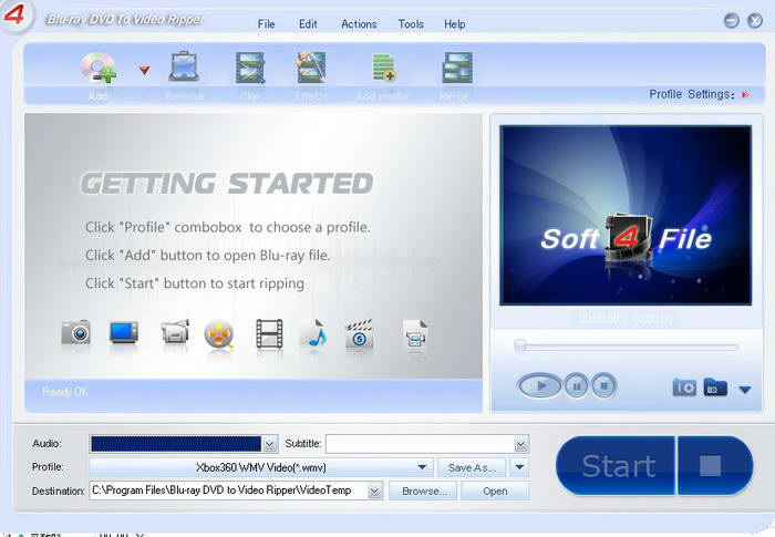 Soft4File Blu-ray DVD to Video Ripper