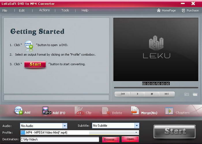 LeKuSoft DVD to MP4 Converter