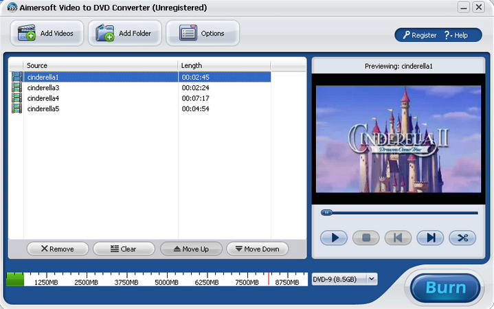 Aimersoft Video to DVD Converter