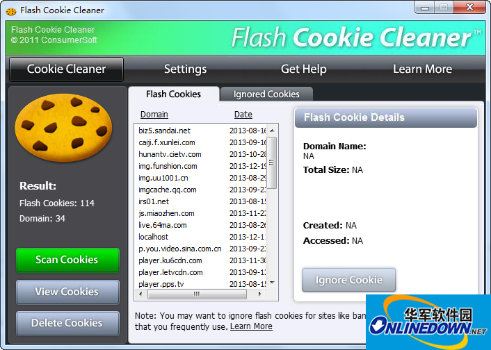 Flash Cookie Cleaner