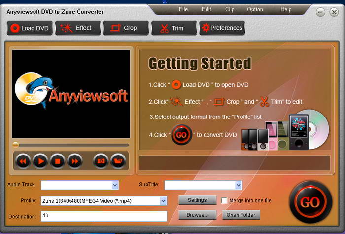 Anyviewsoft DVD to Zune Converter