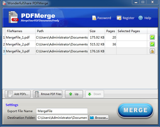 Wonderfulshare PDF Merge(PDF合并器)