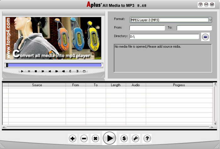 Aplus All Media to MP3 Converter