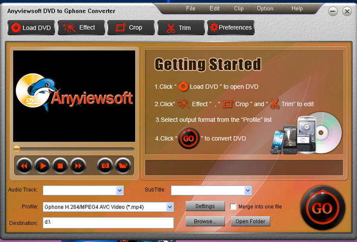 Anyviewsoft DVD to Gphone Converter