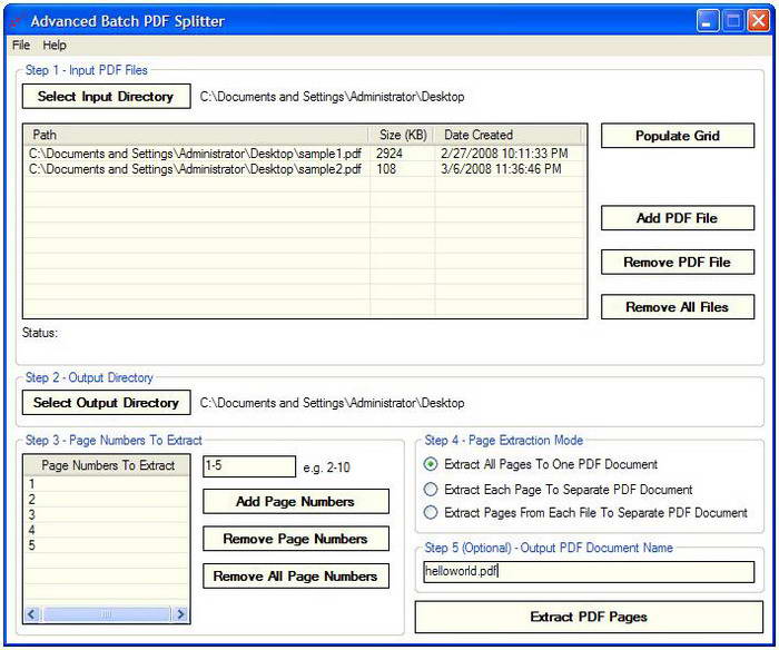 Advanced Batch PDF Splitter