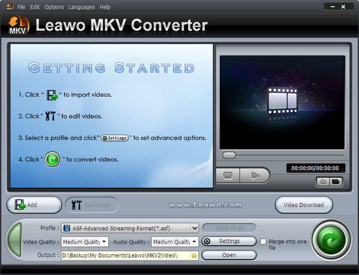 Leawo MKV Converter