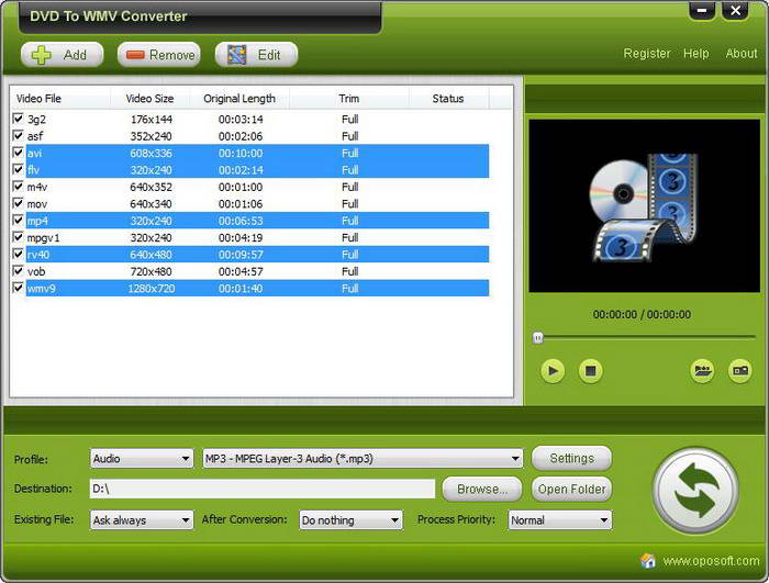 oposoft DVD To WMV Converter