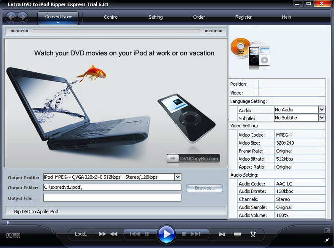 Extra DVD to iPod Ripper Express