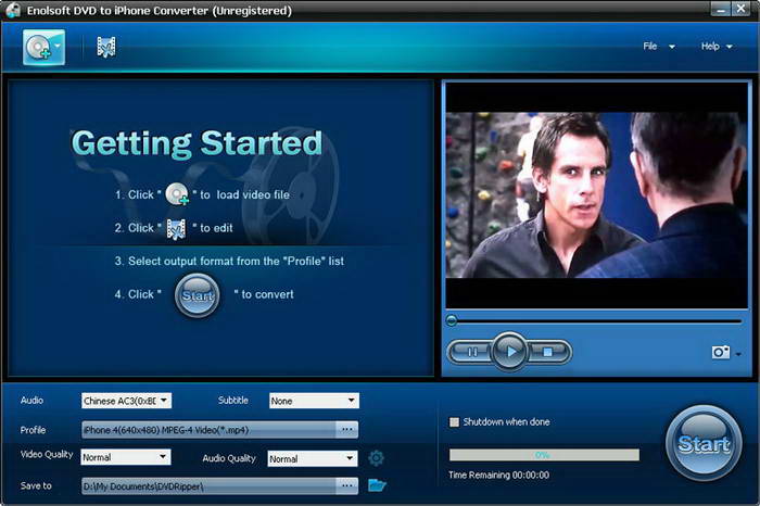 Enolsoft DVD to iPhone Converter