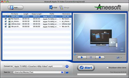 Aneesoft Apple TV Video Converter