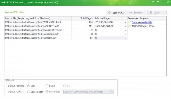 ONEKEY PDF Convert to Word