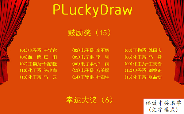 PLuckyDraw(电脑抽奖软件)