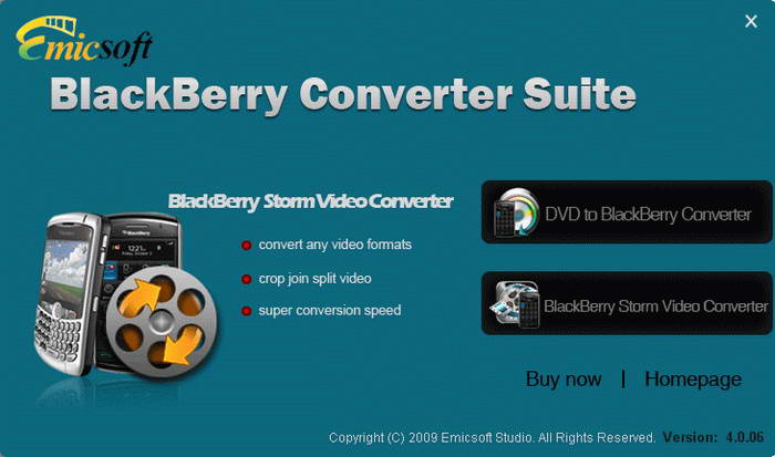 Emicsoft BlackBerry Converter Suite