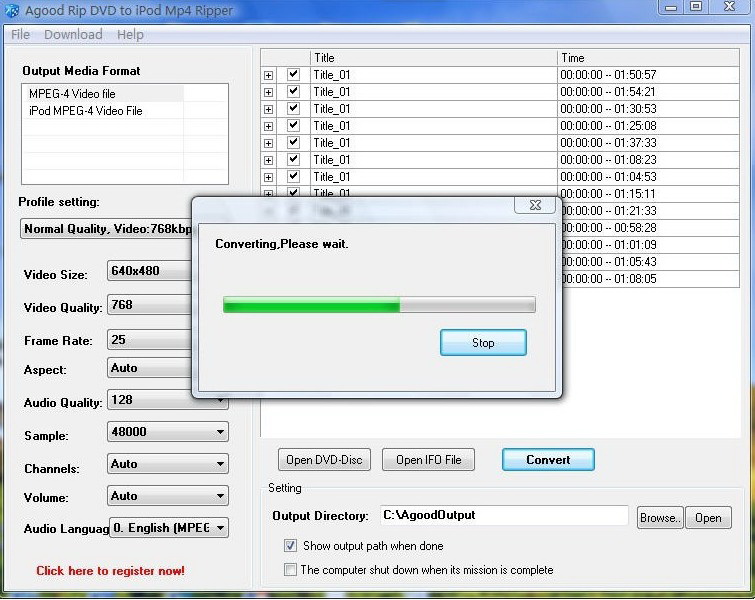 Agood Rip DVD to iPod Mp4 Ripper