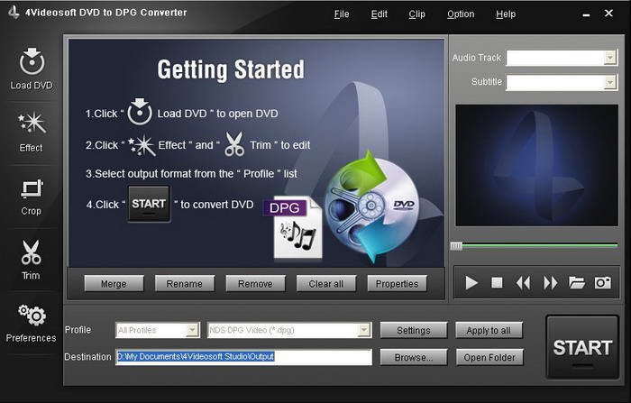 4Videosoft DVD to DPG Converter