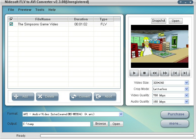 Nidesoft Flv to AVI Converter