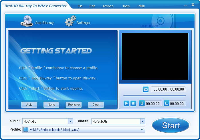 BestHD Blu-ray To WMV Converter