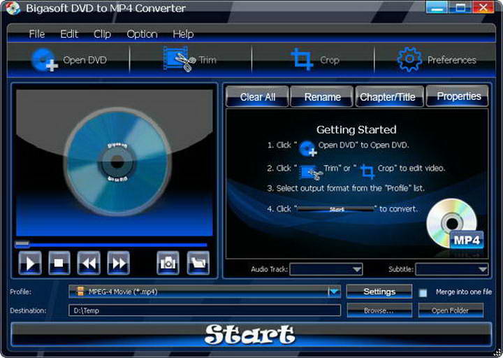 Bigasoft MP4 Converter