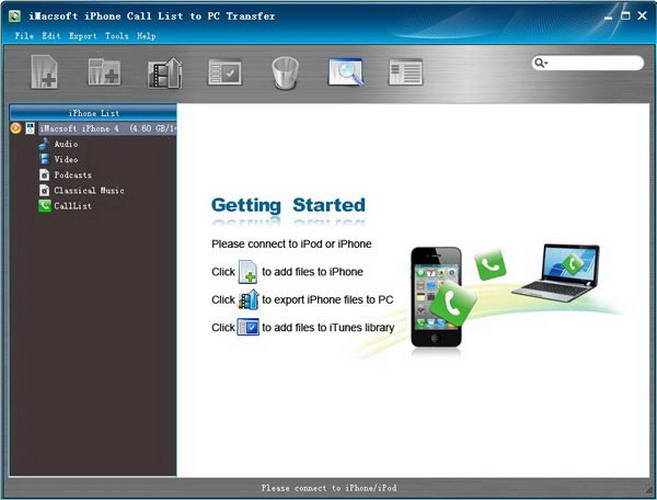 iMacsoft iPhone Call List to PC Transfer