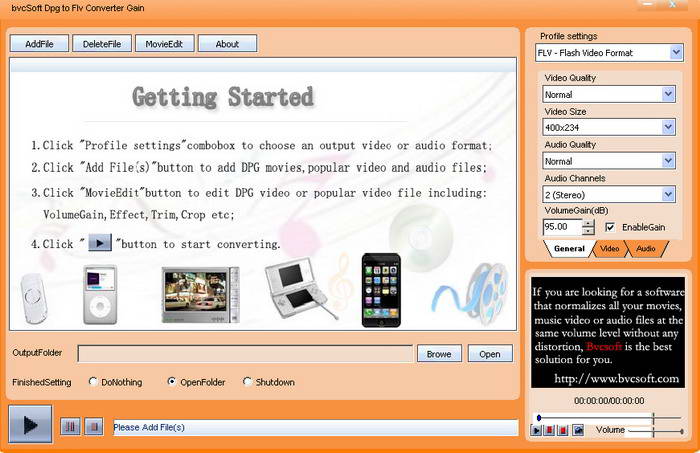bvcsoft DPG to FLV Converter