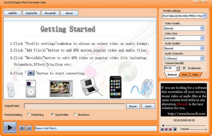 bvcsoft DPG to iPod Converter