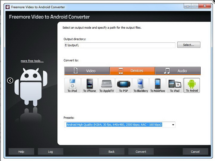 Freemore Video to Android Converter