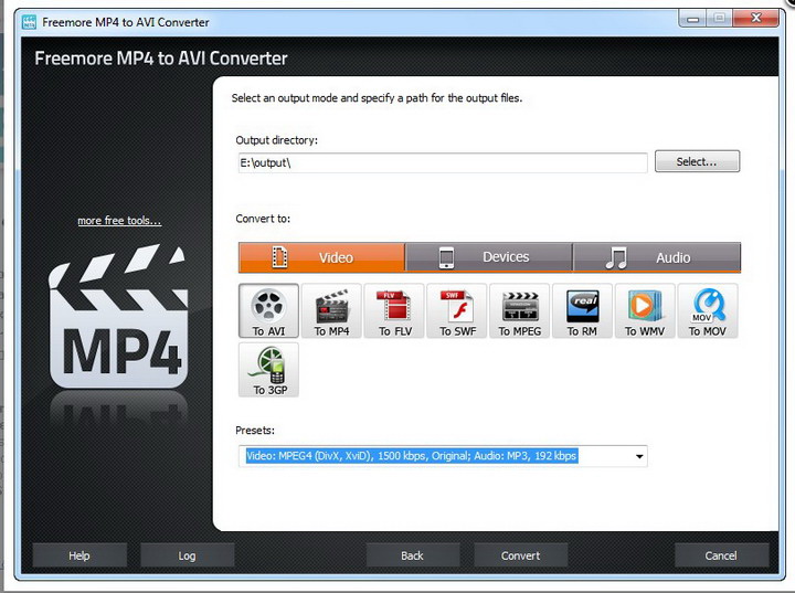 Freemore MP4 to AVI Converter