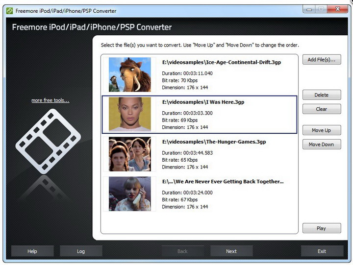 Freemore iPod/iPad/iPhone/PSP Converter