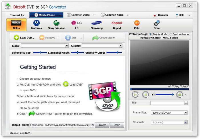 Dicsoft DVD to 3GP Converter