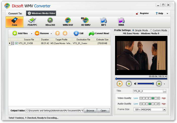 Dicsoft DVD to WMV Converter