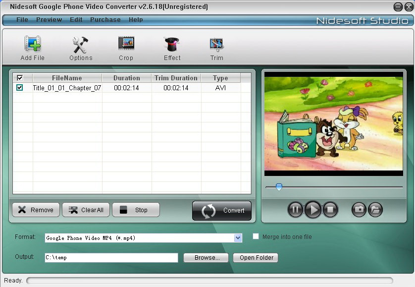 Nidesoft Goolge Phone Video Converter