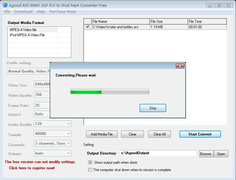 Agood AVI to iPod MP4 Converter Free