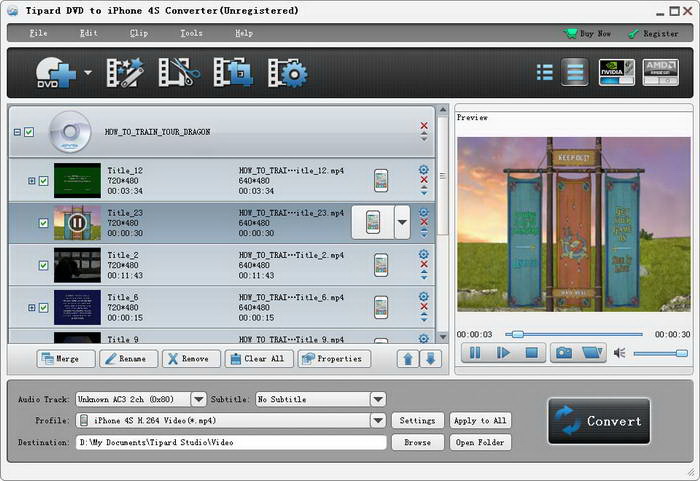 Tipard DVD to iPhone 4S Converter