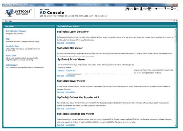 SysTools AD Console