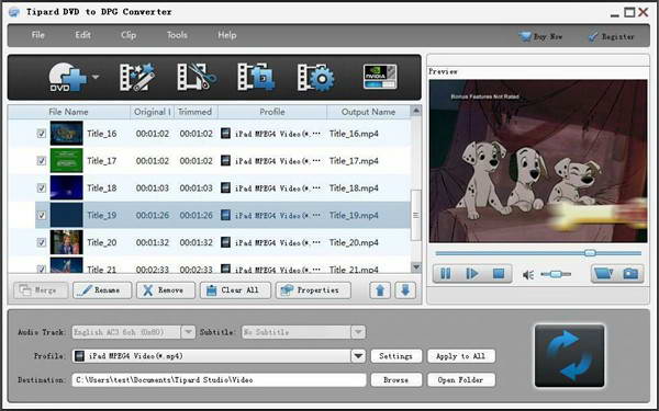 Tipard DVD to DPG Converter