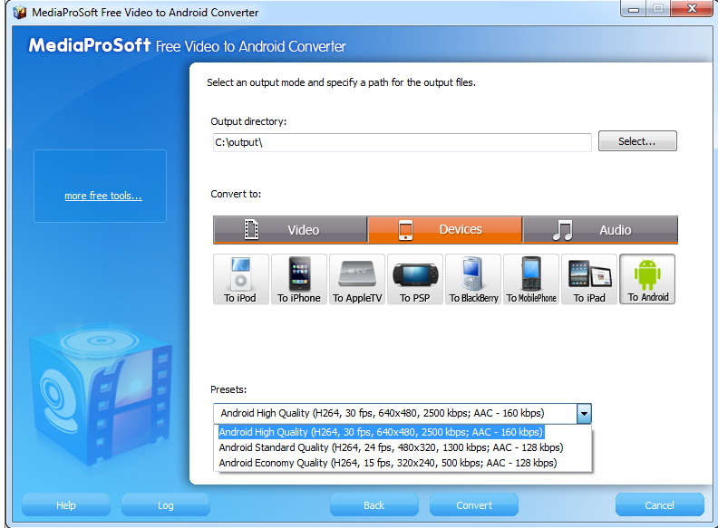 MediaProSoft Free Video to Android Converter